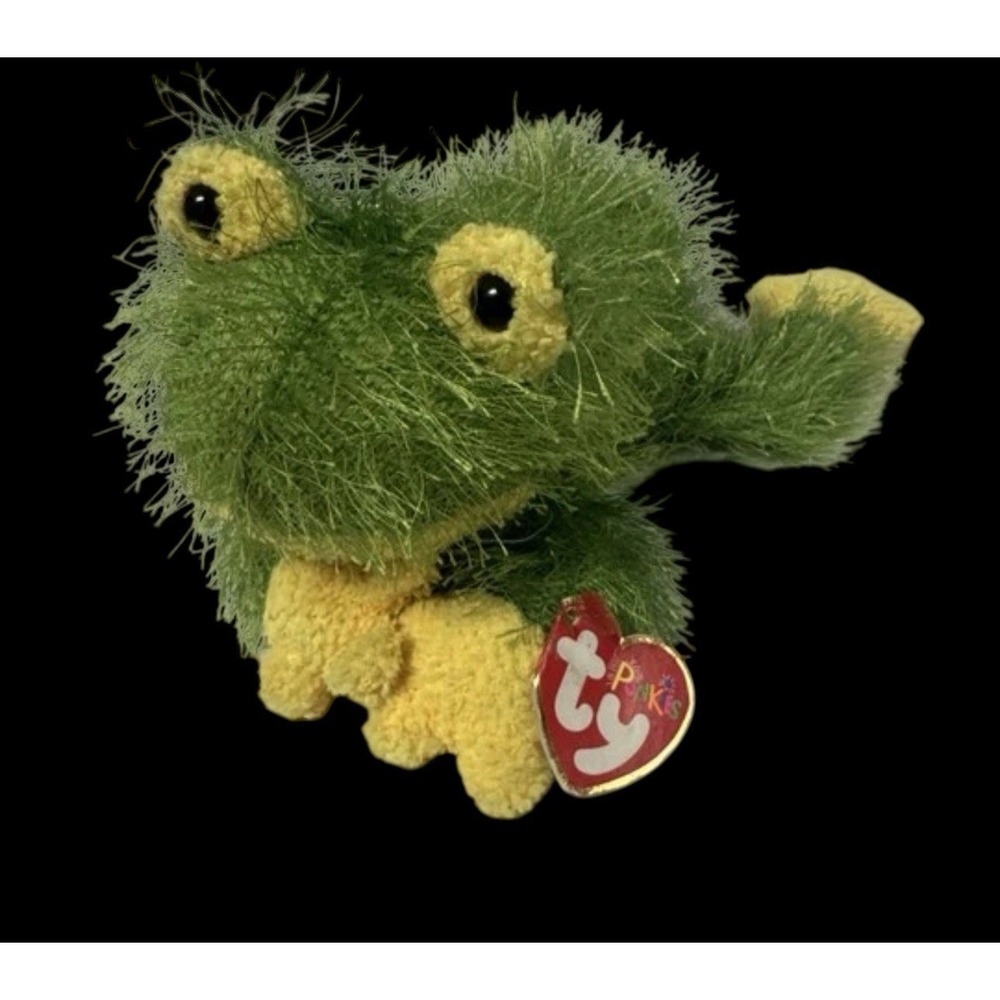 Vtg Ty Punkies - HOPSCOTCH the‎ Frog (9 Inch) MWMTs Plush Stuffed Animal Toy